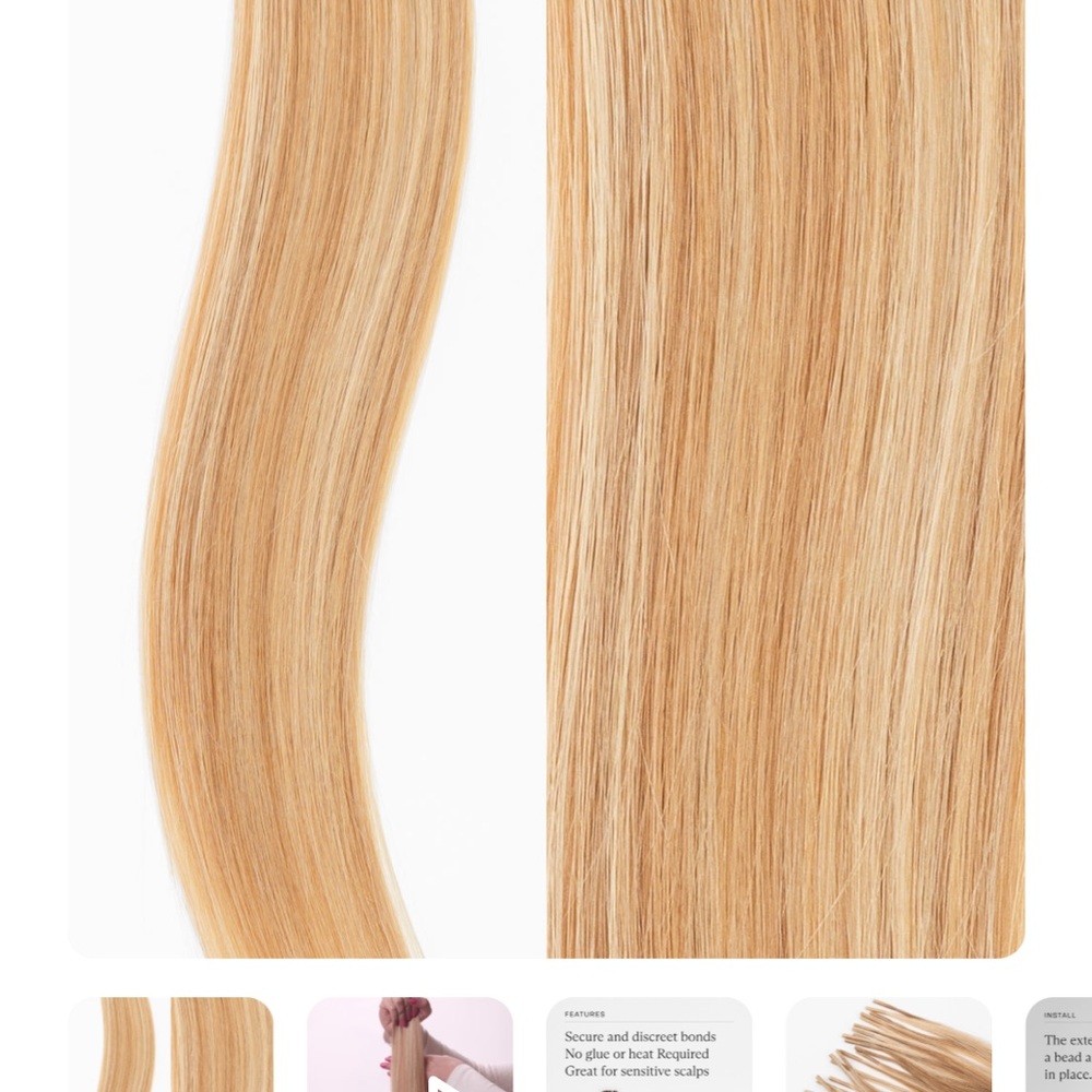 I tip Long wavy Hair Extensions 27/613 in 22 inch